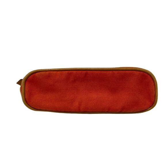 HERMES Bolide Pouch 20 - Orange Beige Canvas Leather None Pouch 146-082325 - Picture 3 of 9